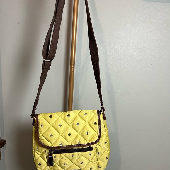 Eddie Bauer Quilted Green and Brown Crossbody Bag with Adjustable Strap - Picture 5 of 5